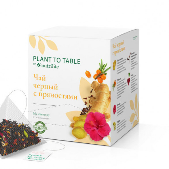 Чай черный с ягодами и пряностями PLANT TO TABLE by nutrilite