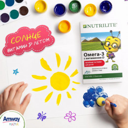 Месячный запас NUTRILITE™ Омега-3 с витамином D в форме детских желейных пастилок, 1 набор