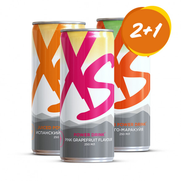 XS™ Power Drink Апельсин + Манго + Грейпфрут 2+1